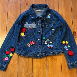 Hanna Andersson Embroidered Denim Jacket Size 150 / US 12 EUC